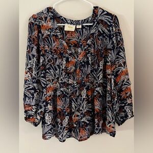 Anthropologie’s Maeve Multicolor Floral Flowy Blouse Women’s Large